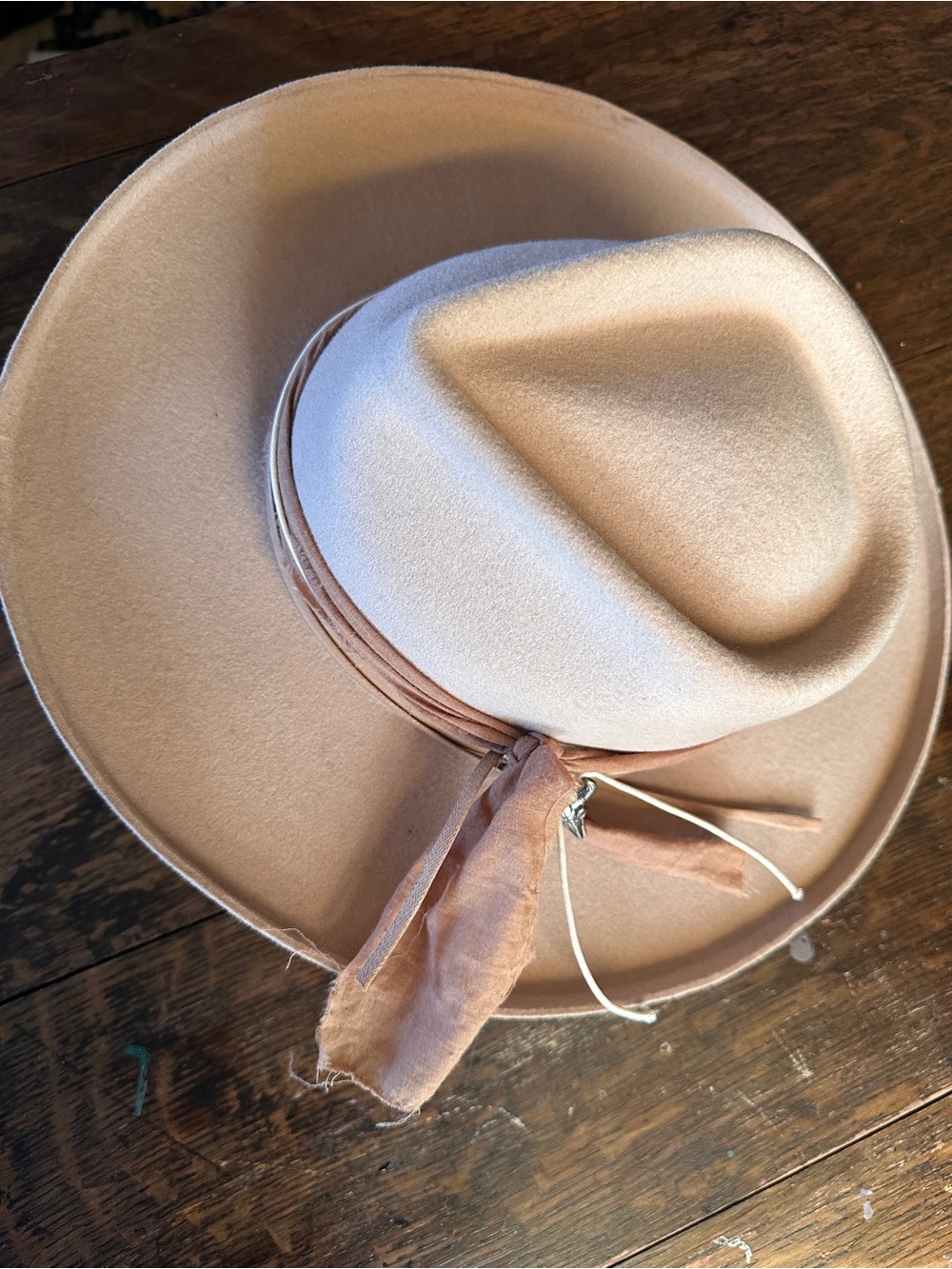 Gigi Pip Monroe Rancher Australian Wool Hat 57 Grey/Oatmeal - Picture 3 of 14